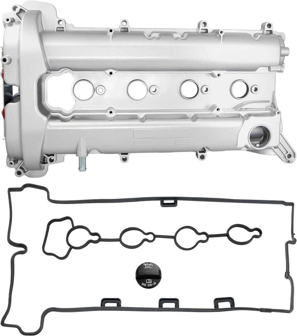 Engine Valve Cover with Gasket & Cap, Compatible with Chevy Captiva Sport 2011-2015, Equinox 2010-2017, Malibu 2013-2014, Orlando 2012-2014, Impala; GMC Terrain; Buick LaCrosse, Regal, Verano - 2.4L