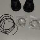 2PCS CV Boot with 4 Stainless Steel Clamps & 6 Cable Ties,Waterproof & Dustproof CV Axle Boot Repair Kit for Protect Axle,Universal CV Joint Boot Fits for Most Cars (2PCS)