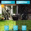 2 x Halloween Witch Yard Decorations Witch Silhouette Yard Stakes with Cauldron,Set of 3 Metal Halloween Yard Stakes for Spooky Decorations Garden Lawn