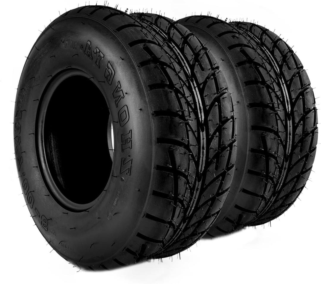 KAX 19x7-8 19x7x8 Tire Tubeless Mini Bike Go Kart ATV Quad 4 Wheeler 4PLY Z-129 2PC