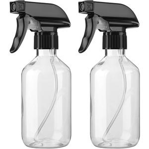 Arkeiliy 2-Pack Leakproof Spray Bottles (300ml/10oz) - Adjustable Nozzle for Fine Mist & Jet Stream | Premium Refillable Plastic Bottles for Hair Styling, Plant Misting, Cleaning Solutions (Clear)
