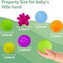 Sensory Balls for Baby Sensory Baby Toys 6 to 12 Months for Toddlers 1-3, Bright Color Textured Multi Soft Ball Gift Sets, Montessori Toys for Babies 6-12 Months Infant Toys (6 Pack)