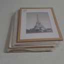 Egofine 11x14 Picture Frames Set of 5, Made of Solid Wood Covered by Plexiglass 5x7 and 8x10 with Mat or 11x14 without Mat, for Table Top Display and Wall Mounting Photo Frame Oak Wood