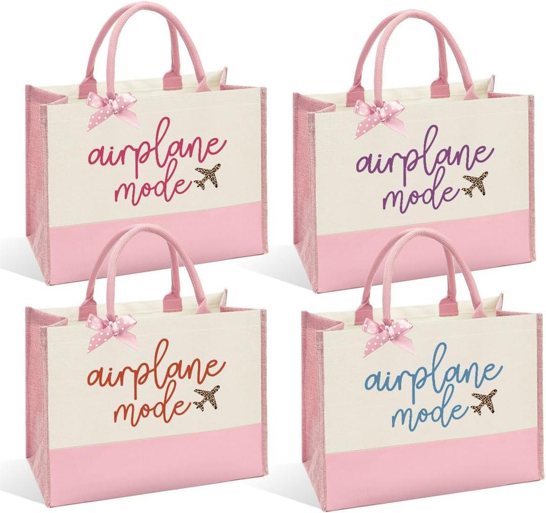 Pilot Gift Flight Attendant Gift Airplane Mode Tote Bag for Women - Birthday Christmas Gifts Travel Essentials