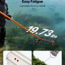 VEVOR Lake Weed Roller, 20 ft Lake & Pond Weed Removal Tool, Muck Razer Aquatic & Sludge Tiller, Rid Roots and Muck Buildup, 6 Preassembled Stainless Steel Blades, 6 Aluminum Handles, Easy Assembly