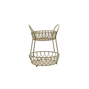 For Loop and Lattice 2-Tier Round Basket