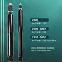 Struts AUTOMUTO Shock Absorbers - Fits Ford E-150 (2007), E-250 (2003-2007, 1992-2002) Econoline - Front & Rear Auto Shocks (344371, 345080) 4 Packs