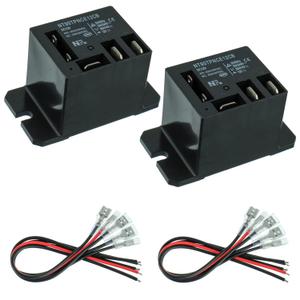 NT90-DC12V-10X Power Relay DC 12V Coil 12 VDC 30A 40A SPDT(1NO 1NC) with Flange Mounting and 10 Quick Connect Terminals Wires Mini Relay(Pack of 2pcs)