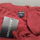 Womens Plus Size Maxi Dress Short Sleeve Square Neck Tie Front Smocked Empire Waist A Line Flowy Lace Trim Side Slit (Burgundy, 3XL)