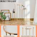 Cylinder Stands for party, 3PCS Elegant Gold Metal Plant Round Pedestal Stand, Display Stand Tables Cake Stand for Party Weddings Birthday Backdrop Decorations