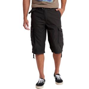 Unionbay Men's Cordova Belted Messenger Cargo Short - Reg and Big and Tall Sizes (46, Black)