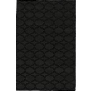 Garland Rug Sparta Non Slip Polypropylene 4 Ft. X 6 Ft. Black Area Rug- Ideal for Living Rooms & Hallways, Stylish & Durable for High-Traffic Areas