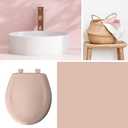Bemis Classic Colors Slow Close Toilet Seat, Easy Clean Hinges and Durable Plastic Seat, Made in USA, Elongated, Venetian Pink