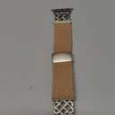 Braided Band Compatible with Apple Watch Bands 40mm 38mm 41mm 42mm 44mm 45mm 46mm 49mm, Magnetic Clasp Fabric Nylon Interlock Buckle Straps for iWatch Ultra Series 10/9/8/7/6/5/4/3/2/1/SE (Starlight)