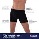 Washable Urinary Incontinence Underwear for Men, 5" Longer Leg Front Absorbent Boxer Brief for Bladder Control (Small, Gray) (Gray, S)
