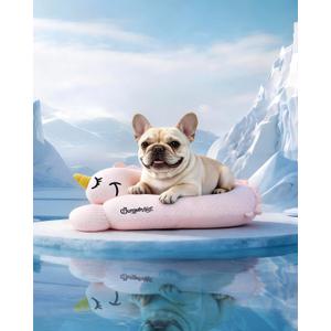 BurgeonNest Cooling Small Dog Pillow for Puppies and Cats (Cool Pink, Medium)