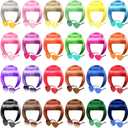 Chunyin 60 Pieces Party Wigs and Sunglasses Set, Neon Short Bob Wig Costume Cosplay Colorful Wig Hairpieces for Bachelorette Neon Party Favors, Halloween, Decorations (12 inch)