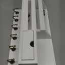 FifthQuarter Key Holder Wall Mount: Key and Mail Holder for Wall with 6 Hooks and Storage Drawer, Easy Installation Key Rack for Entryway Home Decor (A-White)