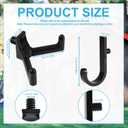 4pcs Tool Hooks for Suncast Shed, Single-Head J Hook and Double-Head Hook Set Premium Storage Sheds Tool Hangers Organization Accessories for Hanging Shovels Rakes Scissors Tools (Black)