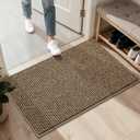 BEQHAUSE 2x3 Entryway Rug Indoor Door Mat Non-Slip Washable, Hallway Rugs Absorbent & Stain Resistant Hall Carpet Runner Rugs for Entryway, Front Door Floor Mats Laundry Room Rugs for Entry, Taupe