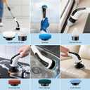 Bomves Electric Spin Scrubber, Cordless Cleaning Brush Scrubber for Home, 8 Replaceable Brush Heads-90Mins Work Time, 3 Adjustable Size, 2 Speeds for Bathroom Shower Bathtub Glass Car