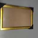Wood 7x11 Frame Gold, Ornate Natural Wooden 11x7in Picture Frames, Modern Golden 7 x 11inch Gallery Photo Pic Frame with HD Plexiglass, Horizontal Vertical Wall Mounting Tabletop Display 1Pcs