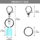 3 x Keychain Holder for Lip Gloss Summer Fridays - Lip Balm Holder Keychain - Portable Lipgloss Case with Keyring