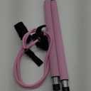 Pilates Bar Kit With Resistance Bands, Workout Equipment for Legs, Hip, Waist, Arm, Squats Exercise Equipment for Home Workouts, Adjustable 3-Section Bar Kit for Women & Men (1-Pink)