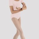 Bloch Dance Girls Ballet Short Sleeve Leotard Pink 14