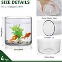 4 Pcs Glass Cylinder Vase Bulk Tall Floating Candle Holders Centerpieces Vases Clear Flower Vase for Table Centerpieces Home Wedding Party Event Office Decorations (6 x 6 Inch)