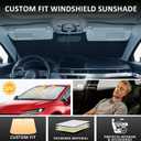 Thickened Windshield Sun Shade for Hyundai Palisade 2020-2026 | Accordion Front Window Sunshade Aluminum Reflective UV Protection Shield, Foldable Sun Visor with Storage Bag Car accessories