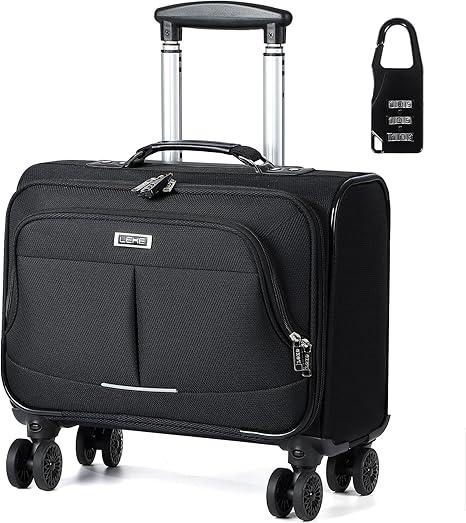 Lekebobor Rolling Laptop Bag Rolling Laptop Briefcase on Wheels for Women Fits Up to 15.6Inch computer Bags Water Resistant for Work Travel and Business, Black