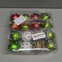 16Pcs 2.56 inch Christmas Ball Ornaments Set, Red Green Christmas Ball Ornaments for Christmas Tree Hanging Assorted Ornaments Bulk for Xmas Holiday Party Decor