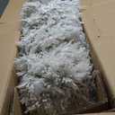 GOFLAME 7 FT Pre-Lit Christmas Tree Snow Flocked, Artificial Xmas Tree with 270 Branch Tips, Colorful Fiber Optics & 270 LED Lights, Holiday Decoration Tree with a Top Lighted Star, White