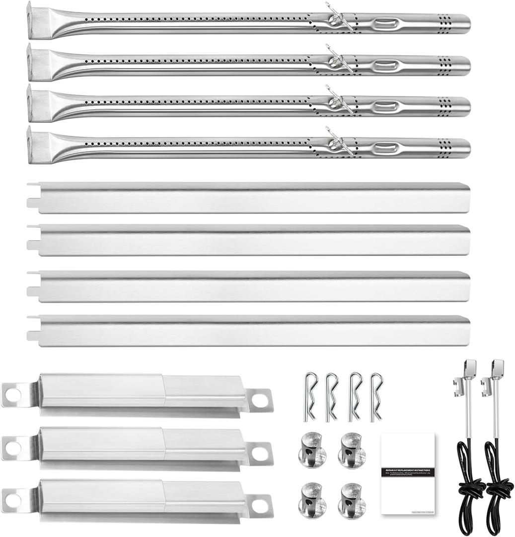 Grill Replacement Parts for Charbroil Performance 4 Burner 463365021 463365522 463352521, 5 Burner 463450022 463448021 463451022, G325-0002-W1 G327-2100-W1, 15.5 Heat Plate, 15.3 Burner, Igniter