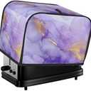 Toaster Cover 2 Slice Pastel Purple Marble Kitchen Small Appliance Covers with Pockets Dust and Fingerprint Protection