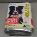 Paw Inspired 20ct Disposable Dog Diapers | Female Dog Diapers Ultra Protection | Diapers for Dogs in Heat, Excitable Urination, or Incontinence (Large)