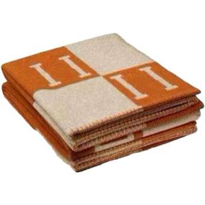 Letter H Sofa Cover Blanket Plaid Soft Warm and Comfortable air Conditioning Blanket Travel Essentials Ladies Gift Bed Sofa Sheets Quilt Size 50x70 inches. (Black)