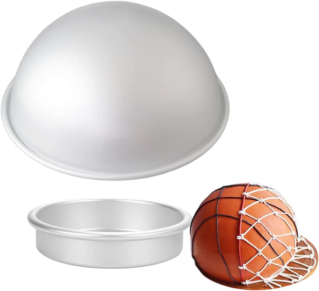 Cake Sphere Pan 8 Inch 3D Half Ball Cake Pan to Create Any Ball Shaped Cake Soccer Shaped Baking Pans DIY Birthday Spher