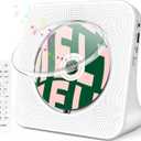 Portable CD Player for Home, ROADOM CD Players with Speakers, CD Player for Kids, Combo with Bluetooth/FM Radio/Stereo Sound/Remote Control/USB Drive/AUX/Timer/Repeat (White)