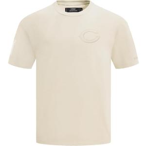 Pro Standard Mens NFL Neutral Cotton Short Sleeve Tee (Beige, L)