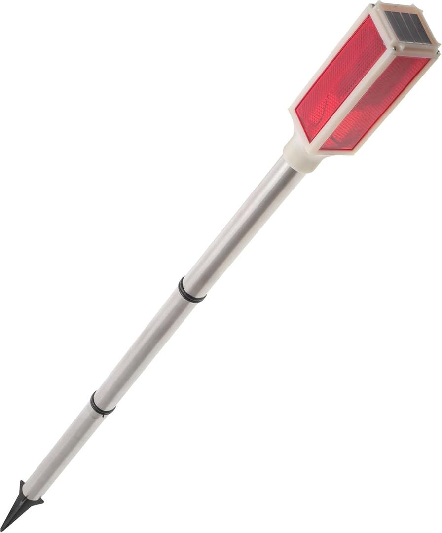 Solar Driveway Marker Lights 30.31 in Metal Stake Solar Powered Path Lights Outdoor Auto on at Night Warm Light for Driveway Garden Pathway Entrance