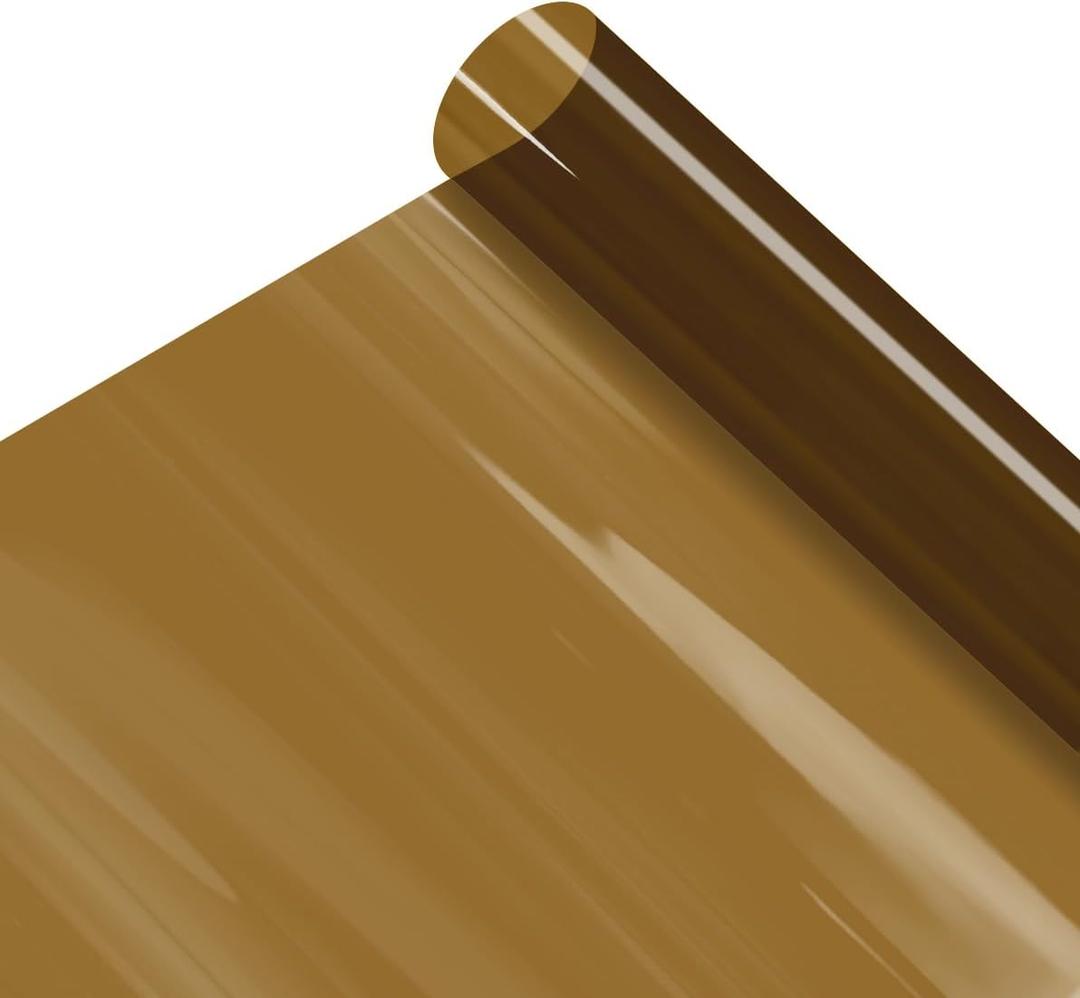 VViViD Transparent Colorful Vinyl Window Tinting Sheets (30" x 5ft 2 Pack, Bronze Brown)