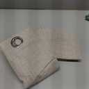 YoungsTex Natural Linen Curtains 38 Inch Width for Window Light Filtering Curtain Drapes 63 Inch Length with Bronze Grommet Privacy for Short Living Room Bedroom, 2 Panels