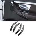 Interior Door Handle Cover for BMW 3 4 Series 3GT 2013-2018 | 4PCS Carbon fiber Color Passenger Side Left+Right Door Pull Handles Decorate Cover for F30 F34 F36 320i 328i 330i 335i 340i