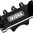 INJORA Adjustable Servo Mount CNC Aluminum for Axial SCX24 1/24 RC Crawler Upgrade (Black)