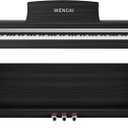 WENCAI 88 Keys Digital Piano Hammer Action Weighted Keyboard Piano, Full Size Upright Electric Piano, Wooden Electronic Piano for Beginner Professional, MIDI-USB Support, 3 Pedals, Black