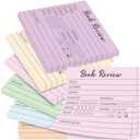 Pack of 2 TICIAGA Book Review Journal Notepads - 6Pcs Mini Reading Journal Tracking Sticky Notes for Book Lovers, 300 Sheets Colorful Review Tracker Log for Back to School, Reading List Bookish Bookworm Gift