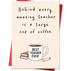 5 x Smithtuy Teacher Thank You Cards,Teacher Appreciation Gifts,Thank You Card for Teachers,Funny Teachers Appreciation Gifts Card for Women Men with Envelope