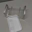 Kitchen Sink Caddy, 304 Stainless Steel Sponge Holder for Sink Organiser, Dish Storage Accessories with Removable Drain Tray (not Including Dispenser and Cleaning Brush)